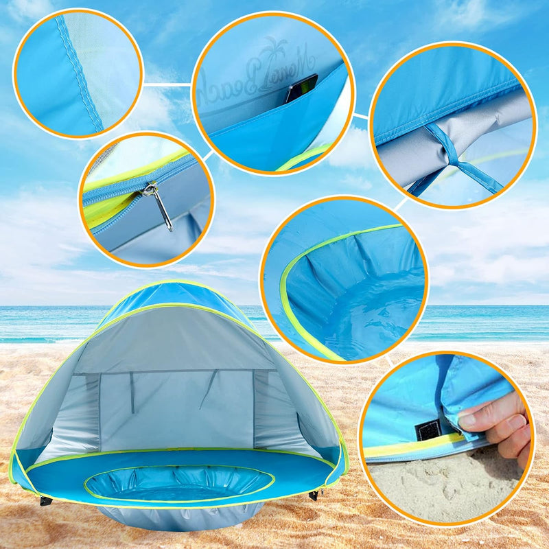 Baby Beach Tent Pop Up Portable Shade Pool UV Protection Sun Shelter for Infant
