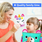 KRAFUN My First Sewing Kit for Kids Ages 6-12 | 7 Animal Dolls | 7 stuffed animal & plush pillow projects. Pre-punched felt & instructions included. Gift for girls & boys