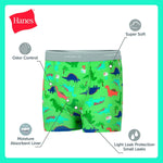 Hanes Boys' Potty Training Underwear, Light Leaks Toddler Cotton Briefs and Boxer Briefs, Multi-pack