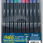 Pilot FriXion Synergy Clicker Erasable, Refillable, Retractable Gel Ink Pens, Extra Fine Point 0.5 mm, Pack of 5, Black Ink, FriXion Erasable Pens 0.5 - Ideal for School & Office Writing