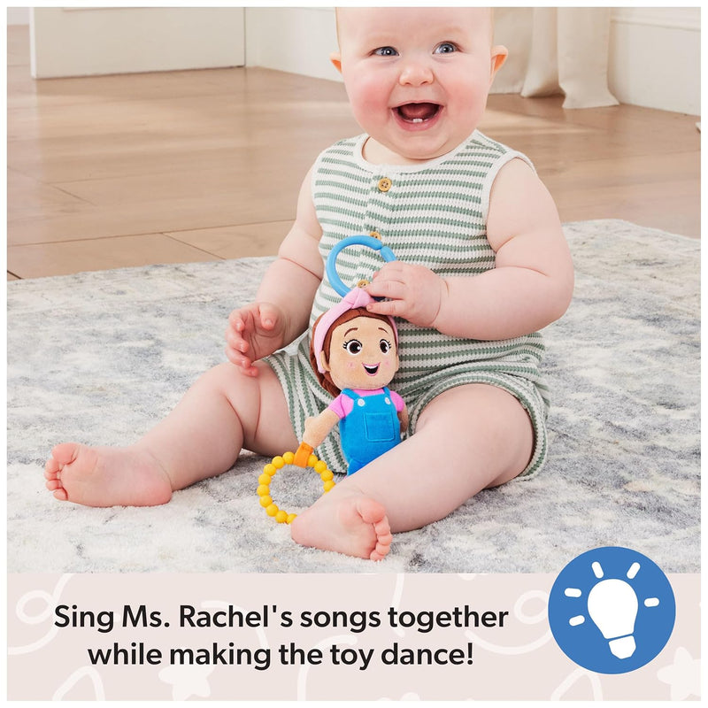 ms. rachel official sensory take-along baby swing and stroller teething toys for girls and boys 3 months-1+
