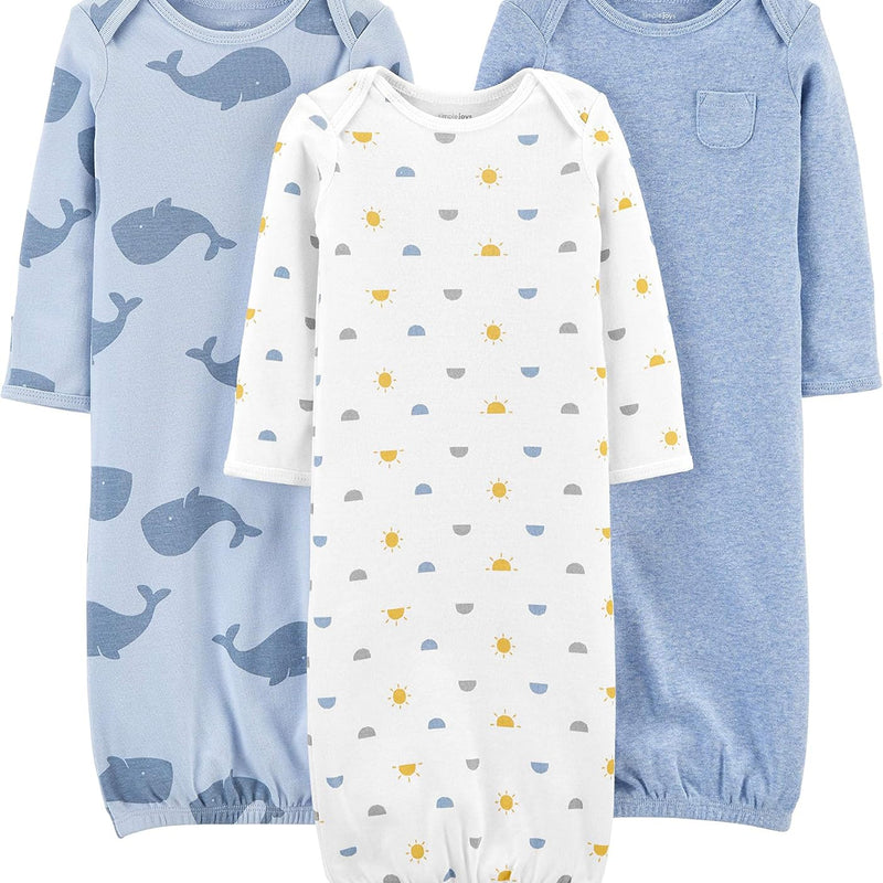 Simple Joys by Carter's Baby Boys 3-pack Cotton Sleeper Gown