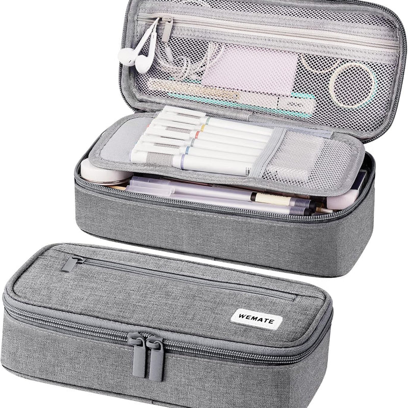 WEMATE Pencil Case, Large Storage Organizer, Makeup Bag, Teacher Must - have, Big Pencil Pouch, Marker Case for College