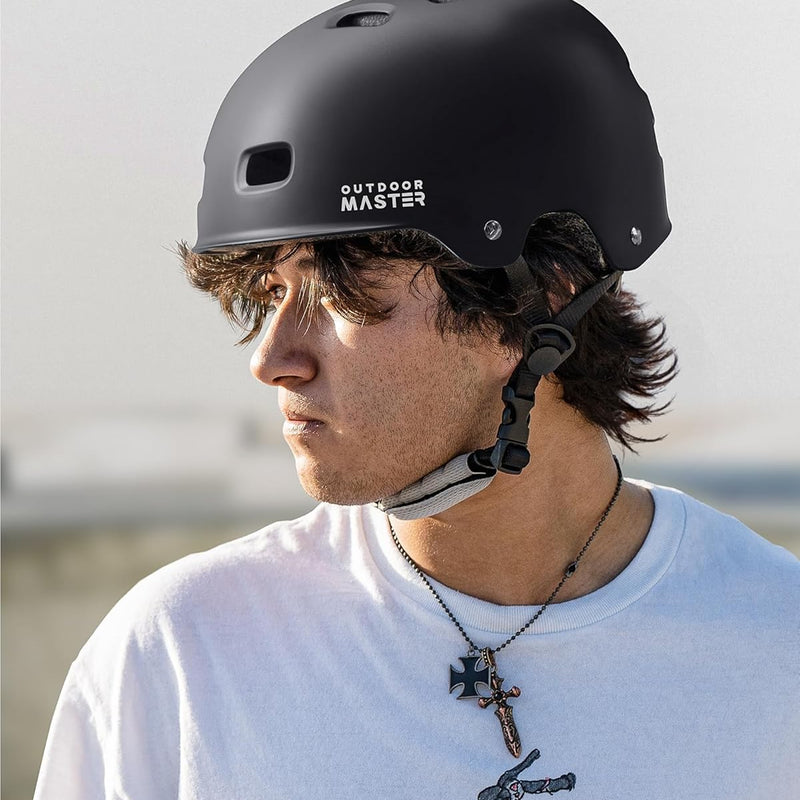OutdoorMaster Skateboard Helmet for Kids, Youth, and Adults - Multi-Sport Cycling, Scooter, Roller Skate, Inline Skating