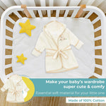 Spasilk 100% Cotton Hooded Terry Bathrobe with Booties Baby One Size Gifts — Shower