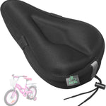 Zacro Gel Kids Bike Seat Cover, Anti-Slip Child Bicycle Saddle, 9x6 inches, Soft Memory Foam, Reflective Strip