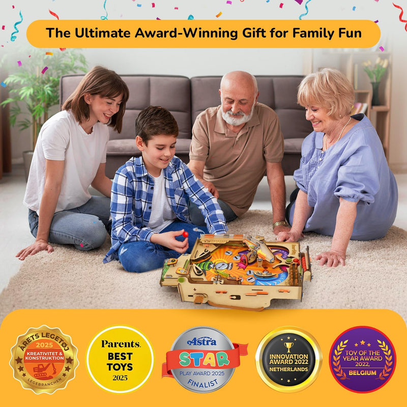 Smartivity DIY Pinball Machine | Award Winning STEM Toy for Kids 8-14 Years Old | Build Your Own Mechanical Pinball Game