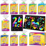 24-pack scratch rainbow art crafts notebooks for kids bulk birthday gift classroom prizes