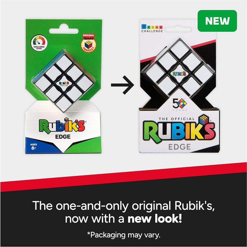 Rubik’s Cube, Edge, 3x3x1 Cube for Beginners, Single Layer Puzzle Problem-Solving STEM Toy, Problem-Solving Brain Teaser, Easter Basket Stuffer, Fidget Toy for Ages 8 & Up