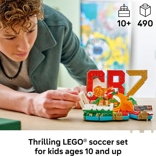 LEGO Editions Cristiano Ronaldo Soccer Highlights building set for 10+ year olds, 490 pieces, collectible soccer gift