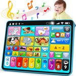 Peacurh Trilingual Learning Toy Tablet with Music & Sound, Montessori Speech Musical Therapy Toys, Gifts for Boy, Girl, Baby, Toddler, for Age 1, 2, 3 Year Old (12-18 Months)