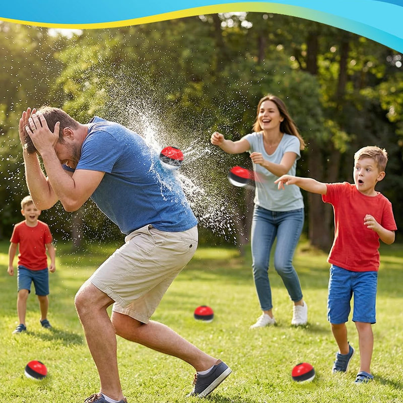 Reusable Water Balloons 12 Pcs, Refillable Self-Sealing Water Bombs, Quick Fill Silicone Water Balls for Kids, Non-Magnetic Splash Toys for Outdoor Summer Fun, Pool Beach Backyard Water Park Games