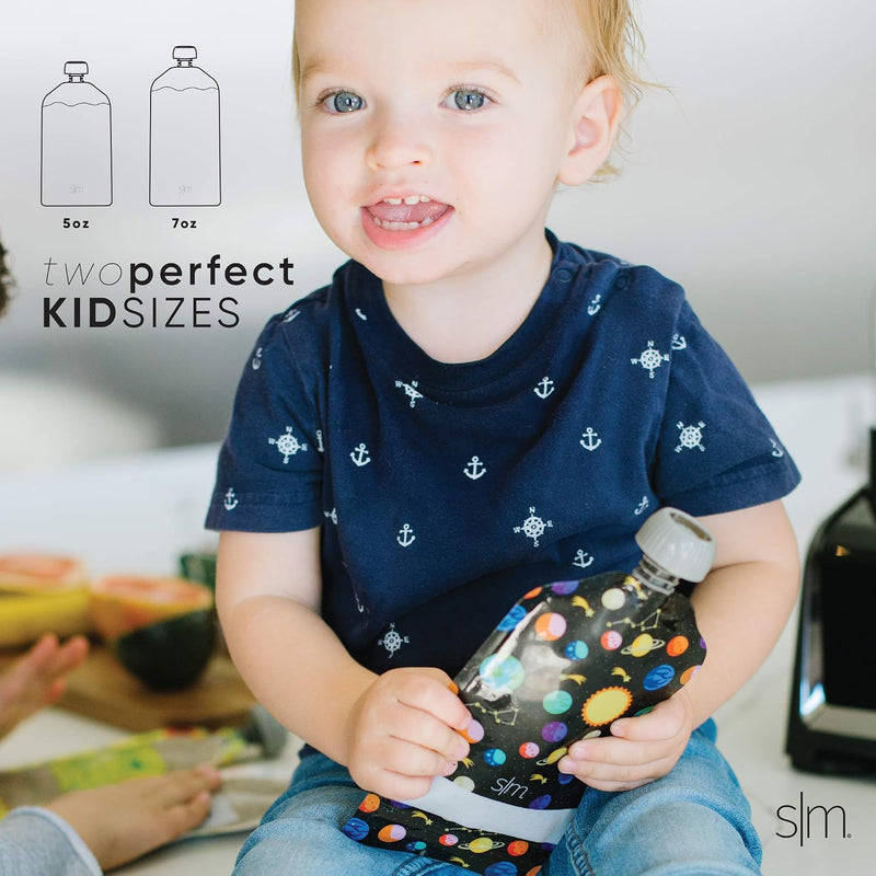 Simple Modern Reusable Baby Food Pouches for Toddlers | 5oz | Assorted | Joey Refillable Squeeze Pouches for Applesauce, Yogurt & Puree | Freezer & Food Safe, BPA-Free | 10-Pack, Assorted 3
