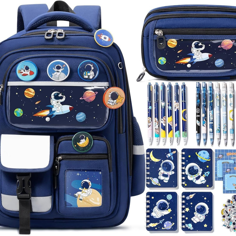 Fimibuke Capybara Backpack for School Girls, 30PCS Capybara Toddler School Supplies Stationery Set with Bookbag Pencil Case Pens Pencils Notebook for Back to School Kindergarten Elementary Student