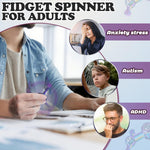 Fidget Spinner for Adults, Metal Silent Figette Office Desk Toy Quiet Cool Gadgets Gifts for Teen Boys Kid Anxiety Stress Relief Calm Down Sensory Autism Autistic ADHD Airplane Travel Need Must Have