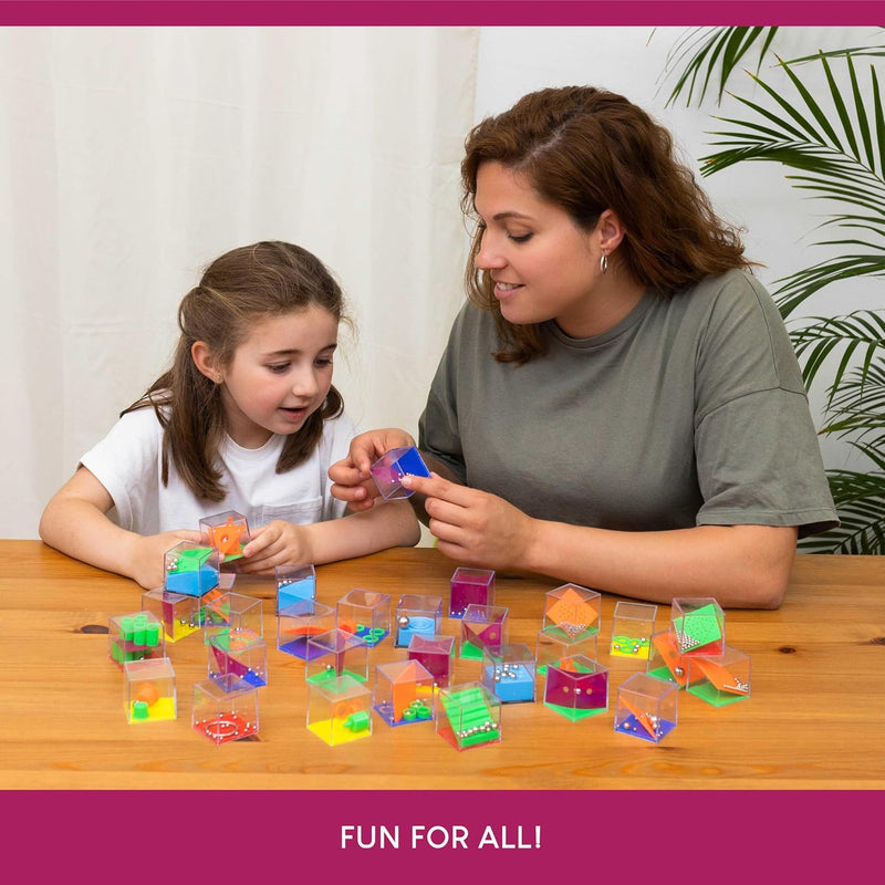 BONNYCO Brain Teaser Puzzles Cubes Kids Party Favors Pack 30. Pinata Goodie Bags Stuffers for Kids 3-5 4-8, Return Gifts for Birthday Party. Mini Puzzle Games, Classroom Prizes, Rewards Stocking
