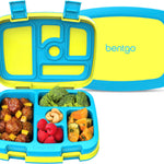 Bentgo Kids Bento-Style 5-Compartment Leak-Proof Lunch Box - Just-Right Portions for Ages 3 to 7, Durable, Drop-Proof, Dishwasher Safe, PFAS & BPA-Free & Made with Food-Safe Materials (Green)