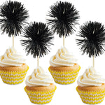 30Pcs Foil Firework Cupcake Toppers: Premium Decorations for Birthdays, Parties & Desserts