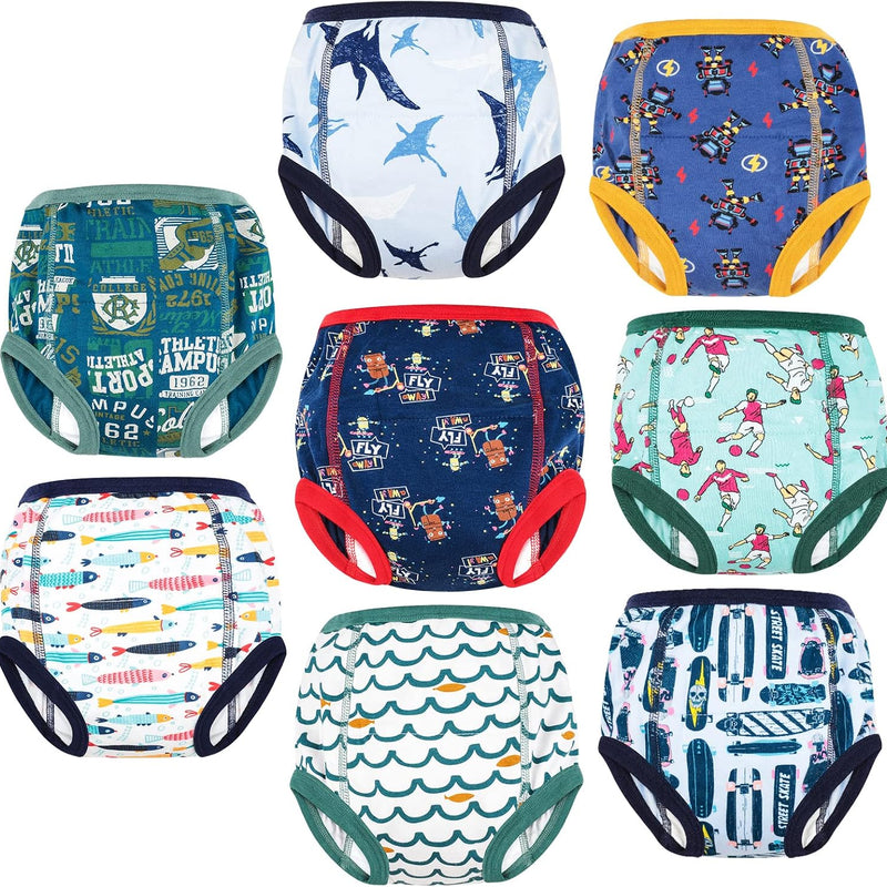 MooMoo Baby Potty Training Pants Cotton Training Underwear for Boy and Girl | OEKO-TEX, Absorbent Layers, Wetness Awareness, Easy Pull-On Fit, Washable & Reusable for Toddler Potty Training
