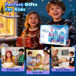 Magnetic Tiles 102pcs with 2 Stairs 2 Dolls Princess Castle Building Girls Toys Age 4-5 6-8 Magnetic Blocks Birthday Xmas Gifts for Girls Toys for 3 4 5 6 7 8+ Year Old
