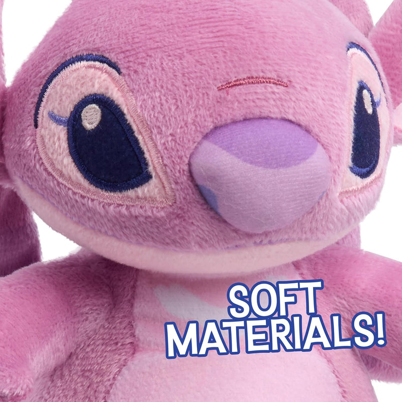 Disney Stitch 7.5" Small Angel Plush Stuffed Animal, Soft & Huggable, Toy for Fans & Kids by Just Play, Kids Toys for Ages 2 Up by Just Play