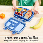 Bentgo Kids Bento-Style 5-Compartment Leak-Proof Lunch Box - Just-Right Portions for Ages 3 to 7, Durable, Drop-Proof, Dishwasher Safe, PFAS & BPA-Free & Made with Food-Safe Materials (Blue)