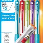 BIC Velocity Strong Lead Mechanical Pencils, With Colorful Barrel, Thick Point (0.9mm), 5-Count Pack Mechanical Pencils With Erasers