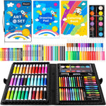 iBayam Art Supplies, 149-Pack Drawing Kit Painting Art Set Kits, Pink Box | Arts and Crafts for Kids Girls Boys Gifts, with Coloring Book, Crayons, Pastels, Pencils, Watercolor Pens & Cakes