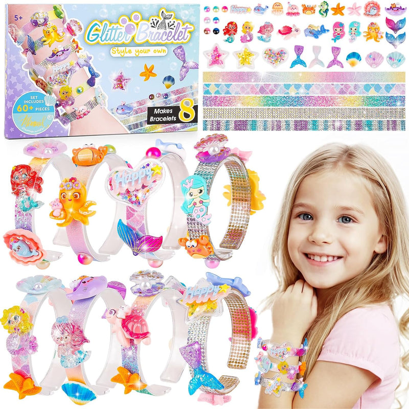 Friendship Bracelet Making Kit for Girls Toys Crafts for Kids Ages 5-12 | 5 6 7 8 9 10 11 Year Old Girl Birthday Gifts Girls Craft Toys Age 5-12, Kids Jewelry Making Kit with Charm (Butterfly&Flower)