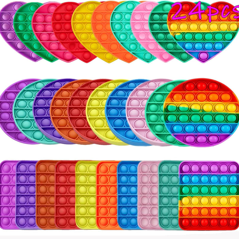 Random 4 Pcs Fidget Toys,Pop Fidget Sensory Toys Set,Stress Relief Gifts for Kids & Adults,Pop Bulk & Party Favors Toddler Toys for Easter Gifts,Party Supplies,Classroom Prizes