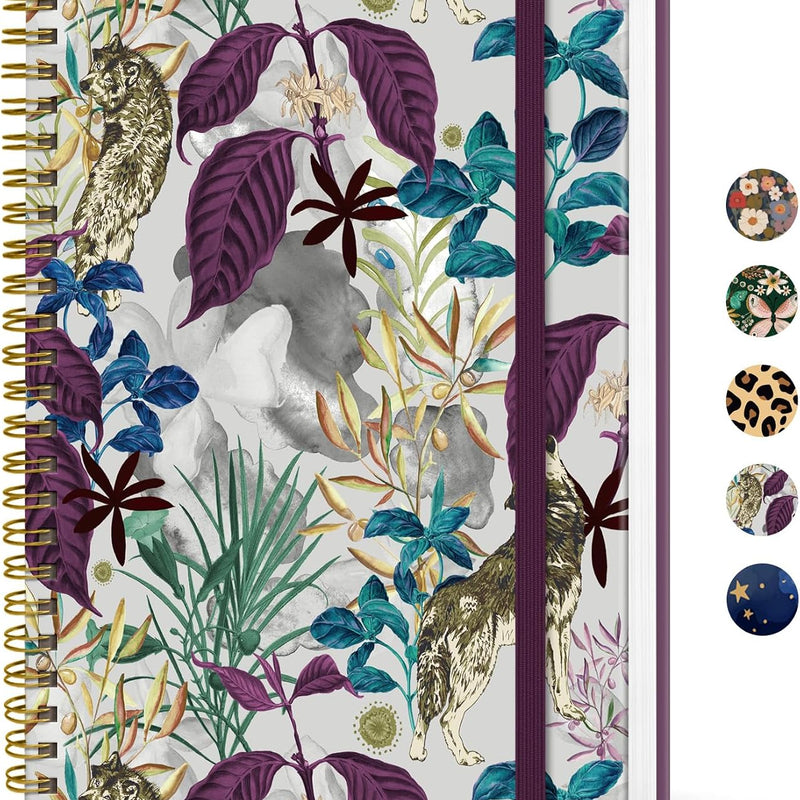 Taja Lined Spiral Notebook Journal for Women A5(5.8" × 8.3"), Cute Hardcover Notebook for Work, School & Note Taking, Pretty College Ruled Journal for Writing, 140 Pages, Sunset