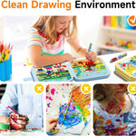 Timetome Water Painting Books for Kids Ages 3-6 | Water Coloring Books with Water Pens, No Mess Travel Toy for Kids to Develop Creativity, Fine Motor Skills and Early Learning