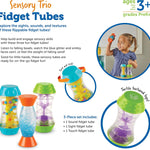 Learning Resources Sensory Trio Fidget Tubes - Sensory Toys for Toddlers, Calming Kids Fidget Toys, Classroom Calm Down Corner Supplies, Special Needs Travel Fidgets, Preschool Quiet Time Items
