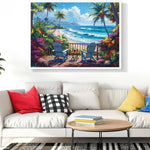 500-Piece Seaside Holiday Jigsaw Puzzle for Adults, Interlocking Letter-Backed Pieces