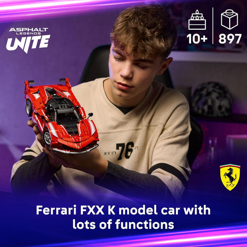 Lego Technic Ferrari FXX K Toy Car Building Kit with Working Mechanical Features