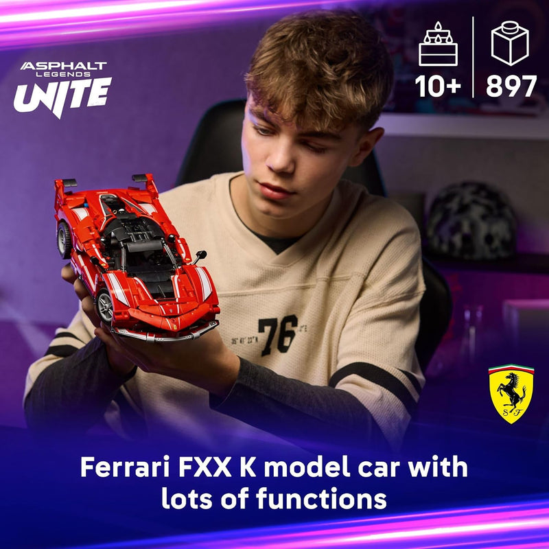 Lego Technic Ferrari FXX K Toy Car Building Kit with Working Mechanical Features