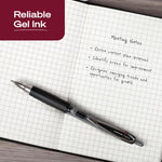 uniball™ 207 Gel Pens, Black Ink, 1.0mm Bold Point, Retractable, 12 Count, Smooth Writing, Fraud-Resistant, uni Super Ink™