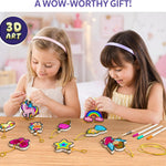 Skillmatics Aqua Puffs Unicorns, Art & Craft Gift for Kids, Paint by Number | DIY Princess Puffy Keychains, Screen-Free, Mess-Free Activity, Creative Kit for Girls & Boys Ages 4, 5, 6, 7, 8, 9, 10