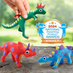 National Geographic Clay Dinosaur Arts and Crafts Activity Kit for Kids | Dinosaurs Toys, 5 Clay Colors, 5 Skeleton Models, Air-Dry Modeling Clay, Sculpting Activity, Imaginative Play, Birthday Gift