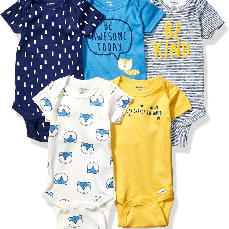 Gerber Baby Boys' 5-pack Variety Onesies Bodysuits