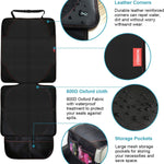 MORROLS Car Seat Protector, 2 Pack Carseat Protector with Thick Padding, Baby/Pets for Child Car Seat-Mesh Pockets-Waterproof-Universal Size(Black)