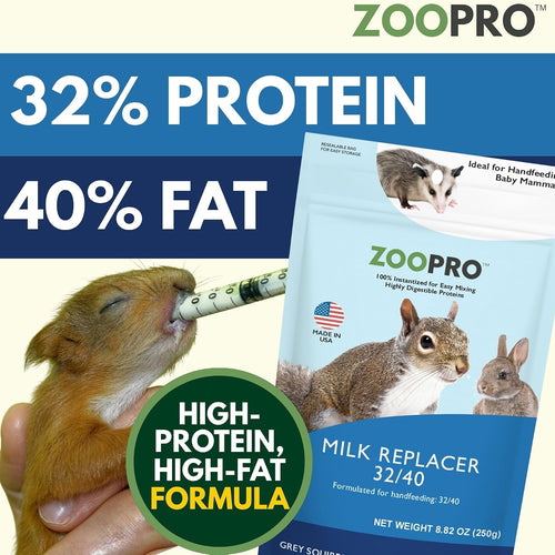 Exotic Nutrition Baby Squirrel Nursing Set (Basic) - Milk Replacer, Feeding Syringes