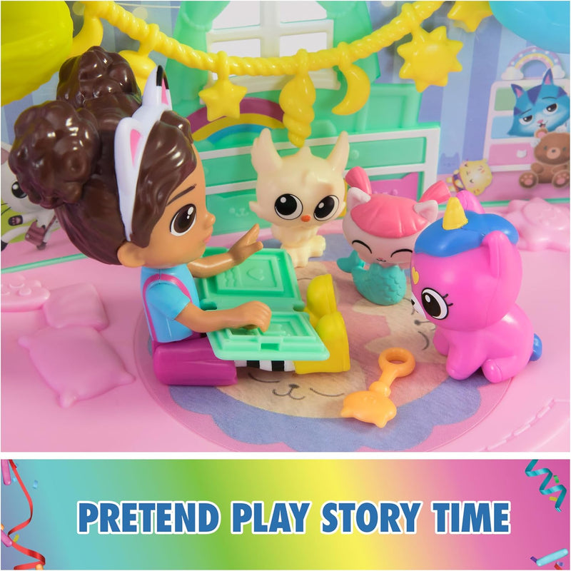 Gabby's Dollhouse Kitty Care Ear Purrfect Playroom – 17-Piece Playset with 4 Toy Figures, Dollhouse Furniture, Doll Accessories & Baby Doll Stuff for Kids Ages 3+