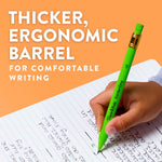 Paper Mate Handwriting Triangular Mechanical Pencils with Lead & Eraser Refills, 1.3mm, Fun Barrel Colors, 30 Count (6 Packs of 5) - Teacher Supplies, Learning to Write