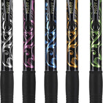 Pilot G2 Premium Refillable and Retractable Rolling Ball Gel Pens, Fine Point, Fashion Collection, 0.7 mm, Black Ink Pens, 5-Pack