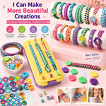 DDAI Arts and Crafts for Kids Age 8-12 Friendship Bracelet Making Kit for Girls - Best Birthday Gifts Ideas for Girl 7 9 10 11 Year Old - Popular Bracelets String Maker Toys Set