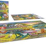 RoseArt Soft Touch Backyard Country Farm Scene 1000 Piece Jigsaw Puzzle for Adults