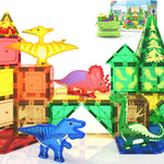 Coodoo Dinosaur Magnetic Tiles STEM Sensory Toy for 3+ Year Old Kids