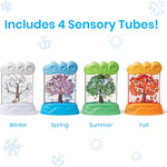 hand2mind Changing Seasons Sensory Tubes, Calm Down Corner Supplies, Quiet Fidgets, Travel Toddler Toys, Preschool Classroom Must Haves, Hands-On Stress Relief Toy, Anxiety Relief Items for Kids