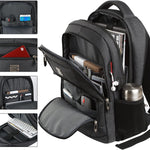 Volher Laptop Backpack,Business Travel Anti Theft Slim Durable Laptops Backpack,Water Resistant College Computer Bag for Women & Men Fits 15.6 Inch Laptop and Notebook - Black
